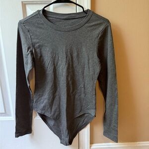 Gray Long Sleeve Bodysuit